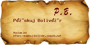 Páskuj Bolivár névjegykártya